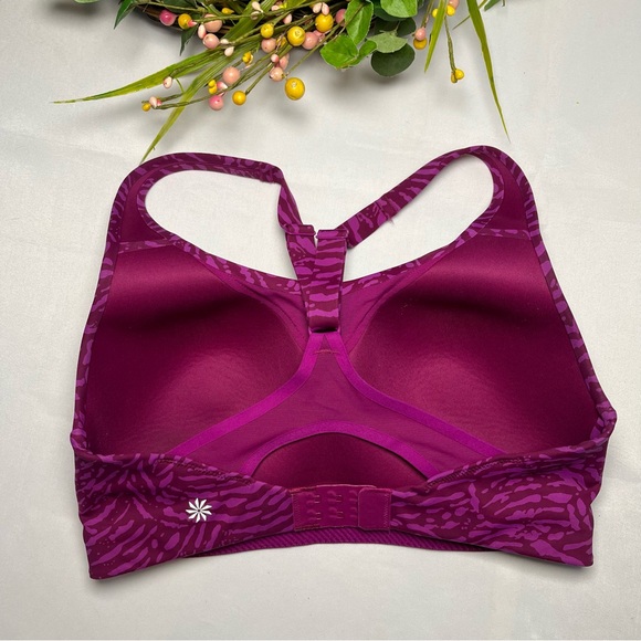 Athleta Advance Printed Bra B-DD In Fiji Magnolia Purple - Picture 7 of 11